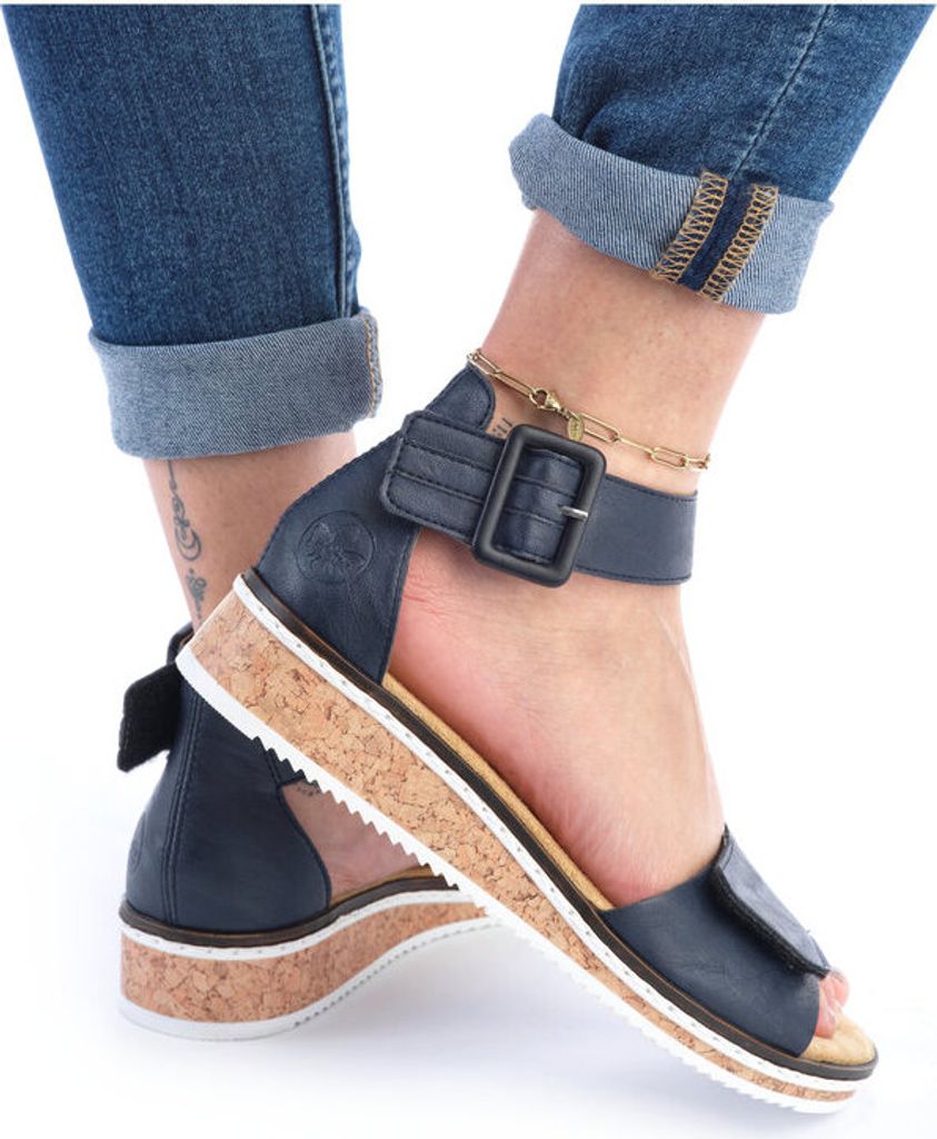 Rieker Damen Sandalen geschlossene Ferse Klettverschluss Produktbild 28