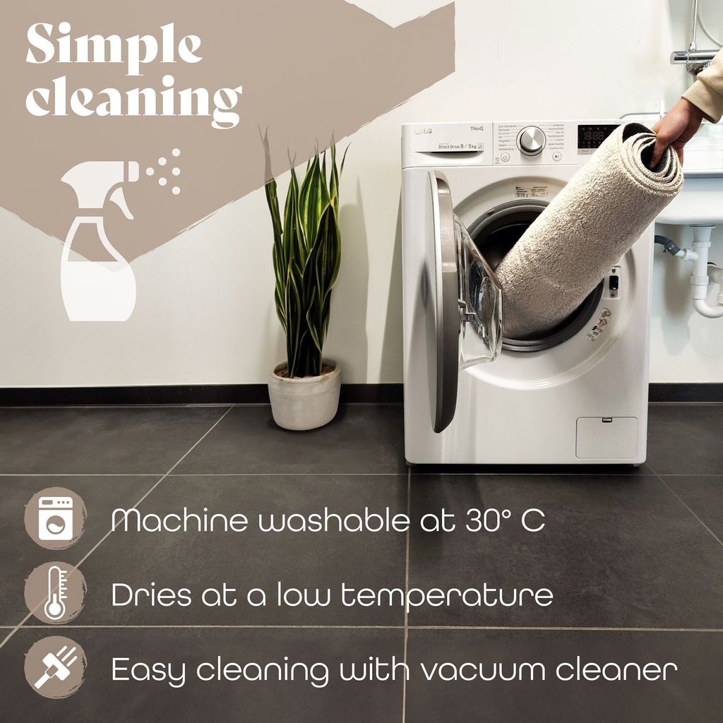 TT Home Teppich Wohnzimmer Kurzflor Anti-Rutsch Rückseite Produktbild 5