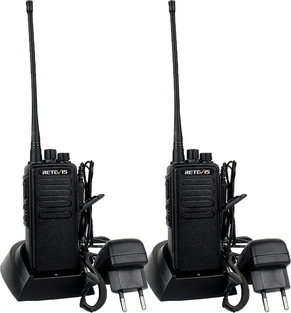 Pack Communication Chantiers Retevis RT1 Radios Portatives 10km Noires
