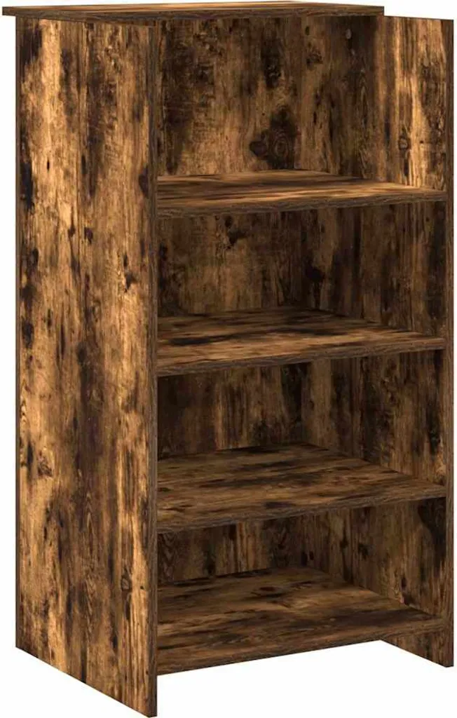 vidaXL Scrivania per reception in rovere fumé 55x50x103,5 cm Materiale a base di legno