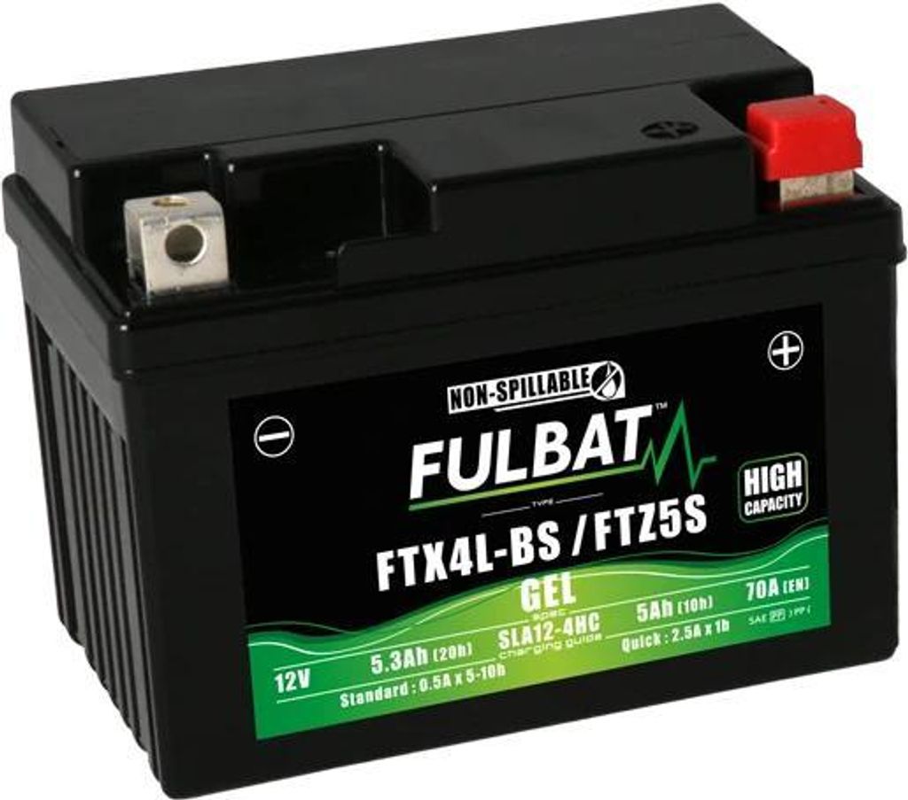FULBAT FTX4L-BS / FTZ5S 12V 5Ah 70A (YTX4L-BS / YTZ5S) Obrázok produktu 