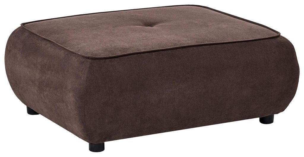 BELIANI Ottomane Dunkelbraun Stoff Modernes Design Gepolstert für Wohnzimmer Polsterhocker Fußhocker Hocker für Sofa
