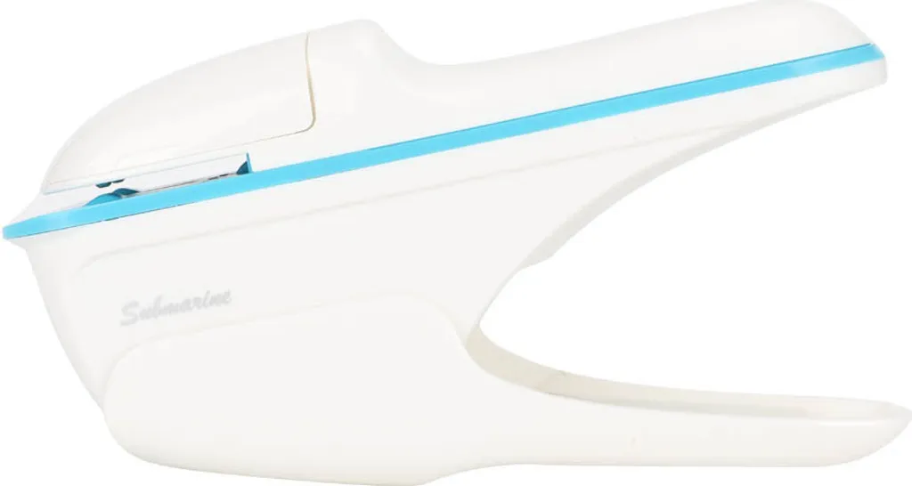 ABS No Staple Stapling Machine Book Paper Staple Free Stapler Binding Hand Tool (bianco)