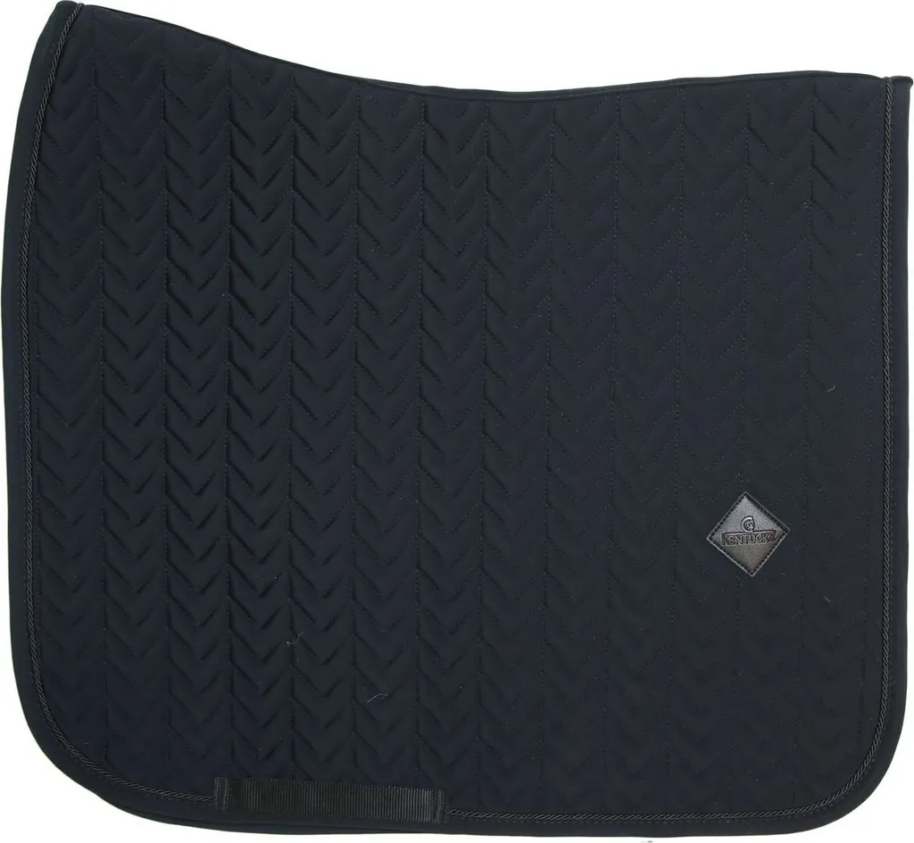 Kentucky Horsewear Chabraque de Dressage Fishbone Noire pour Cheval