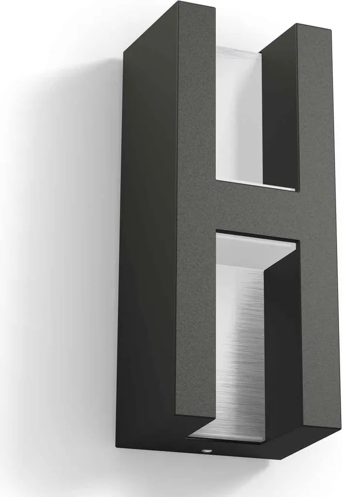 Luminaire de Jardin Mural Shadow Philips Anthracite IP44 Extérieur