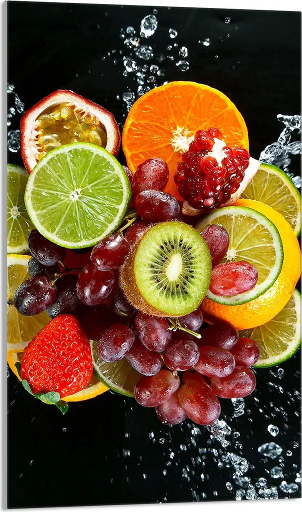 Copripiano Cottura 30x52 Vetro Ceramica Paraspruzzi Frutta Design