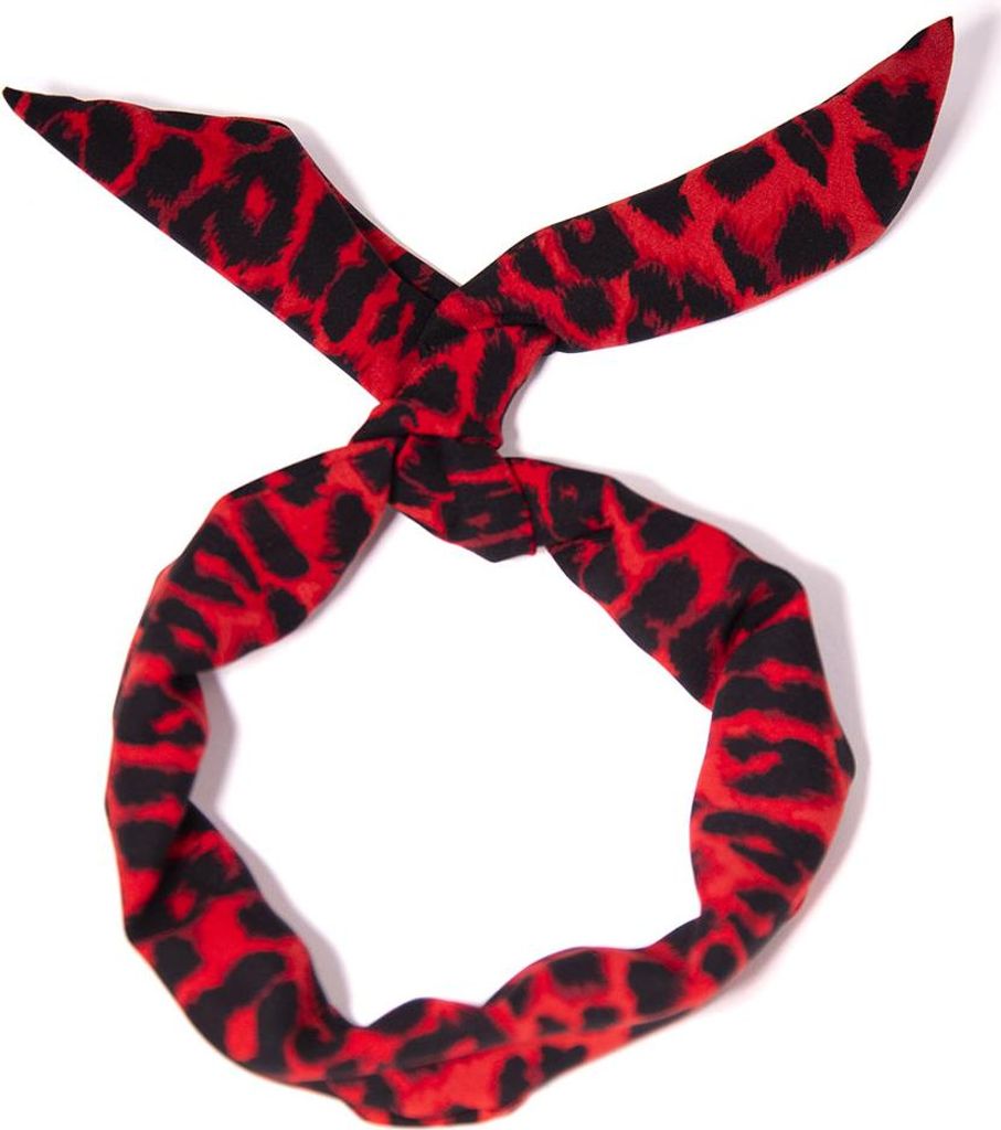 Banned Haarband - Jaden Leopard Rot