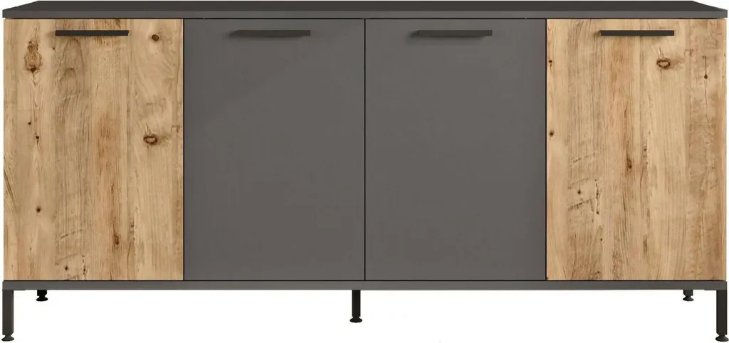 Buffet Bratislava chêne marron 160x40x72 cm pour salon et salle à manger
