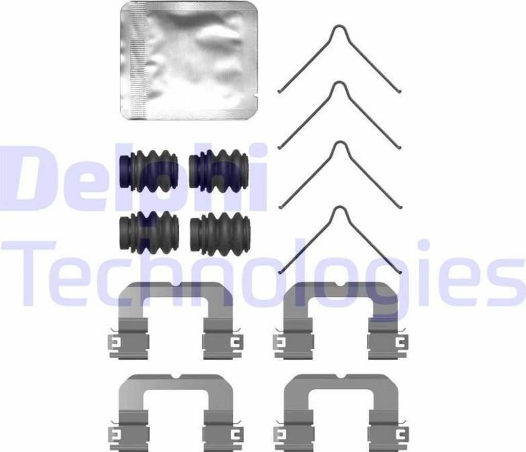 DELPHI LX0757 Zubehörsatz Scheibenbremsbelag Vorne für HYUNDAI IONIQ (AE) für KIA Niro (DE)