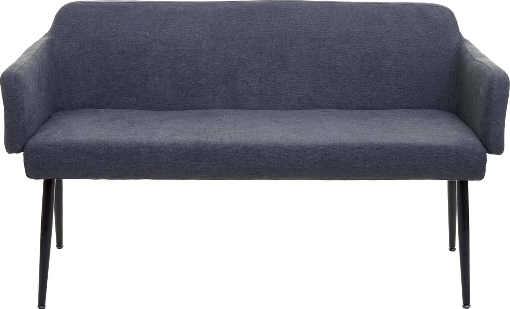 Sitzbank MCW-L13, Esszimmerbank Bank Polsterbank Garderobenbank Rückenlehne Armlehne Stoff/Textil 133cm anthrazit
