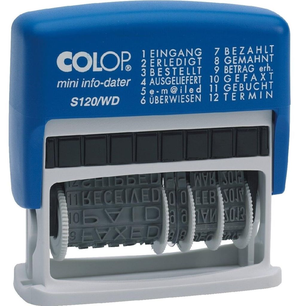 COLOP Wortbandstempel Mini Dater S120/WD, mit Datum Immagine del prodotto 