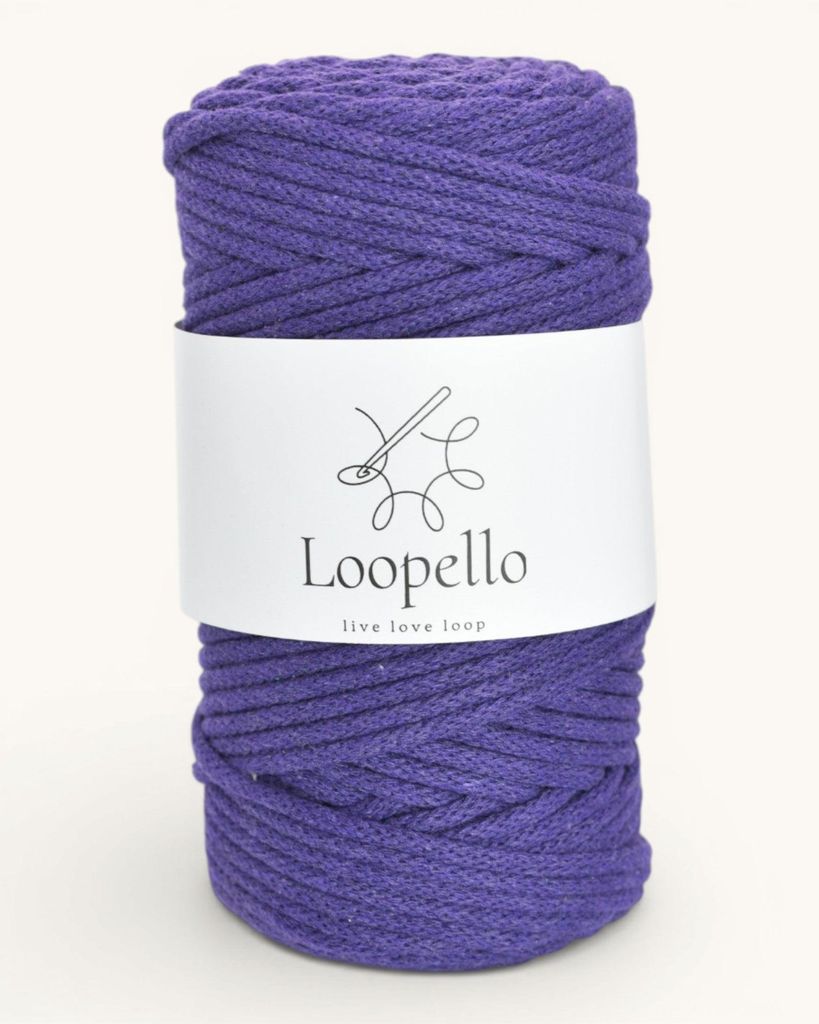 Spago di cotone Loopello, 5 mm, 100 metri – Viola Immagine del prodotto 