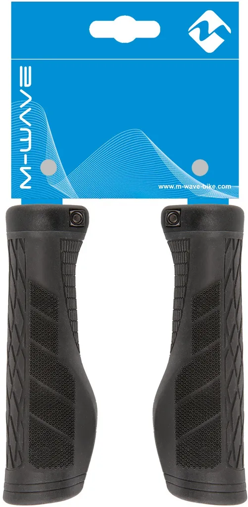 Poignées de Vélo Ergonomiques M-Wave Cloud Noir avec Fixation Fix