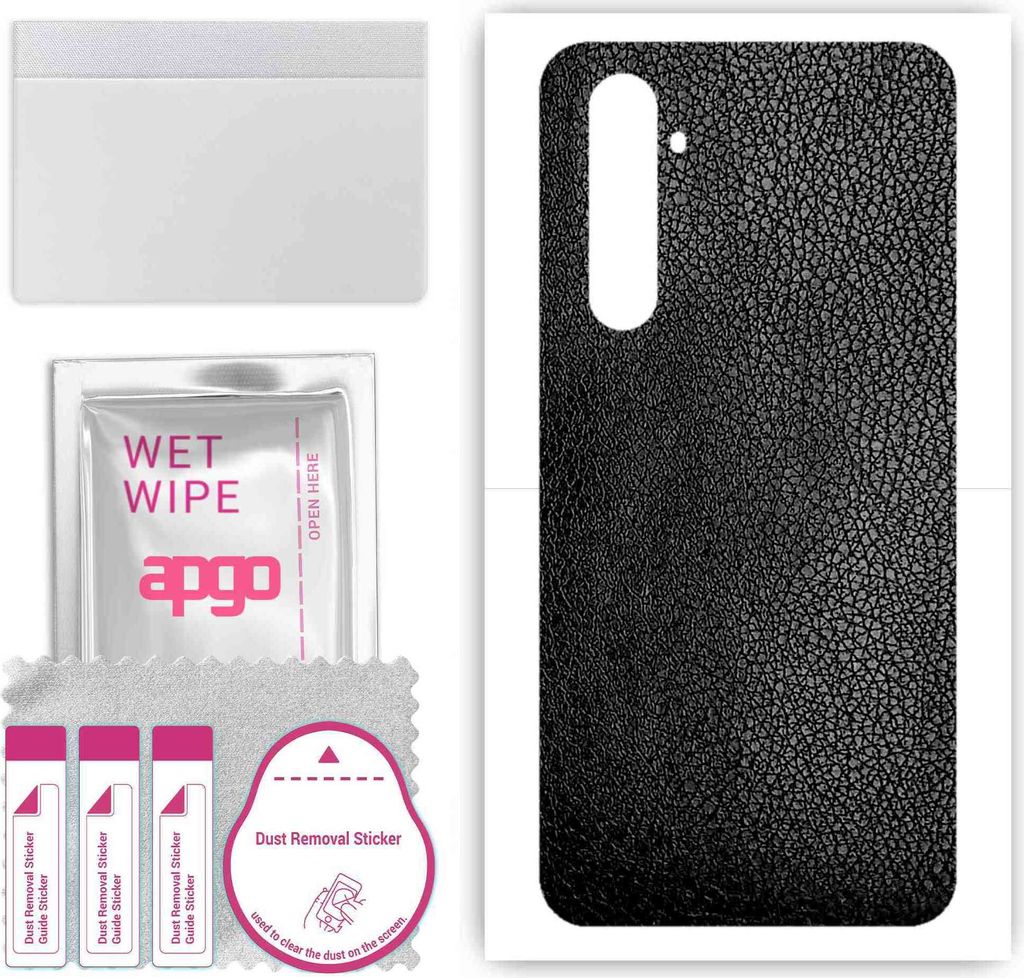 apgo Rückseite Schutzfolie, Skin, kompatibel mit Realme X50 Pro 5G, Hinten Displayschutzfolie aus Vinylfolie, kratzfest, einfache Montage - Schwar...