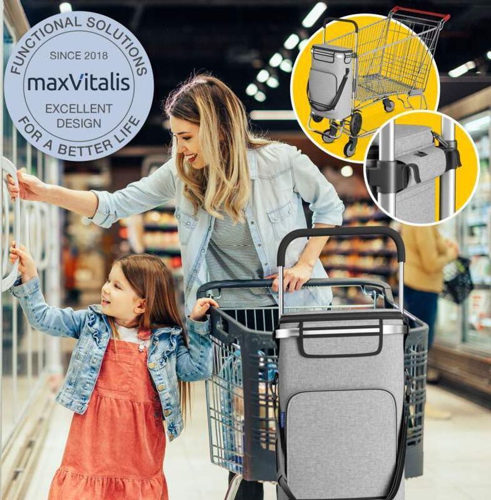maxVitalis Einkaufstrolley klappbar, Einkaufswagen mit Produktbild 4