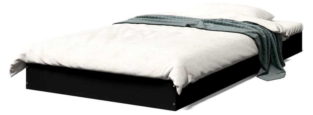 Bettgestell Schwarz 100x200 cm Holzwerkstoff