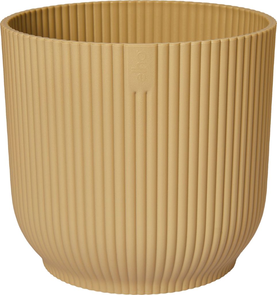 elho® Vibes Übertopf Fold Buttergelb Ø 14cm - Kunststoff Produktbild 