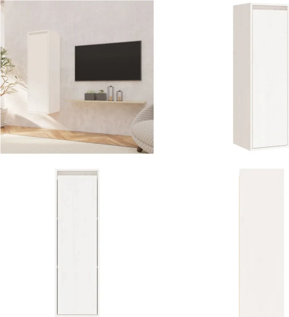 Armadio a Muro vidaXL 30x30x100 cm Pino Bianco - Prezzo Imbattibile
