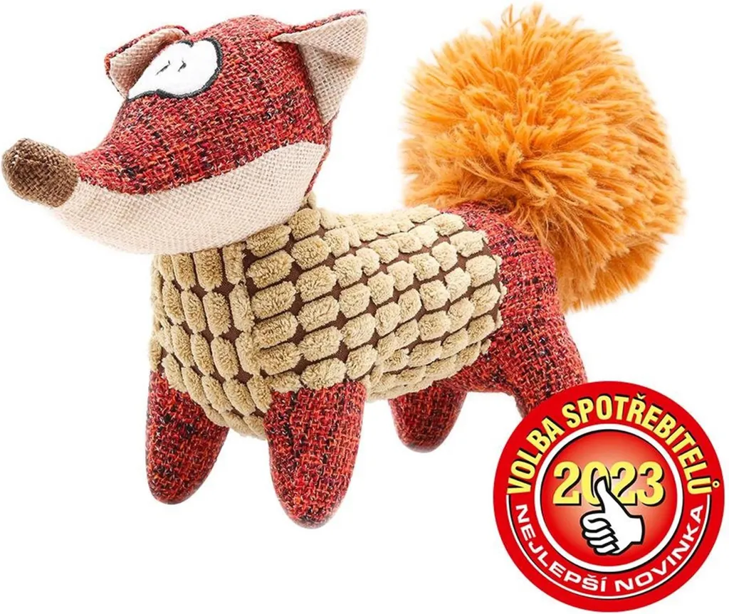Jouet Peluche pour Chien Renard Akinu en Tissu Renforcé Doublé