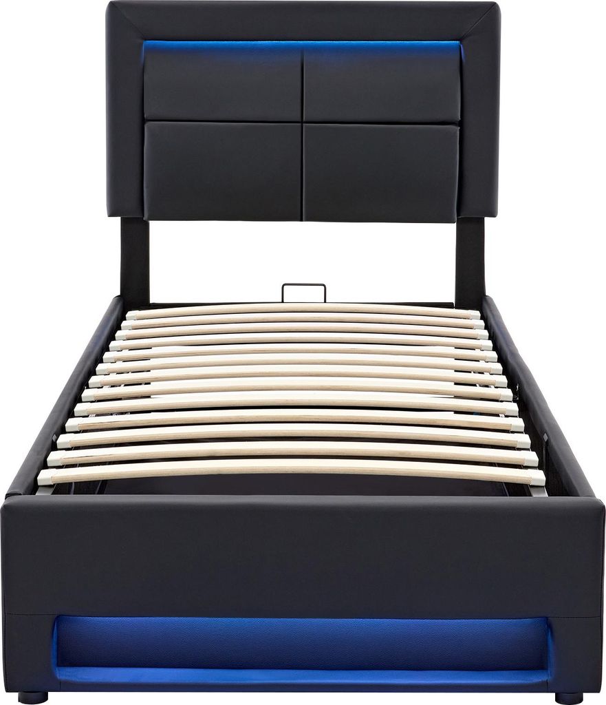 Čalouněná postel 90 x 200 cm, s připojením USB, s Obrázek produktu 