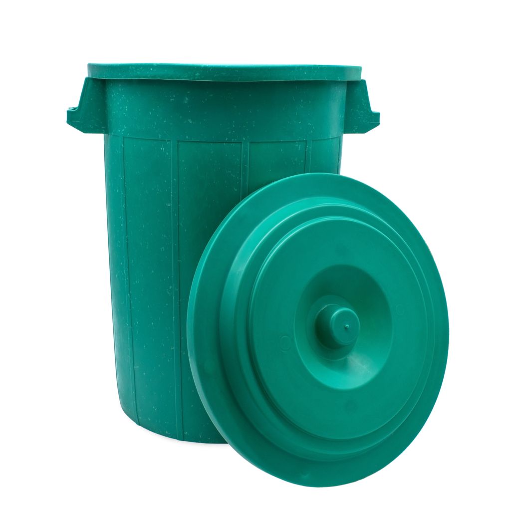 Poubelle Jardin Poubelle Wheeler 110L Prosperplast - Roues Et Couvercle - Plastique Vert - Usage Extérieur Conteneur Mobile Prosperplast