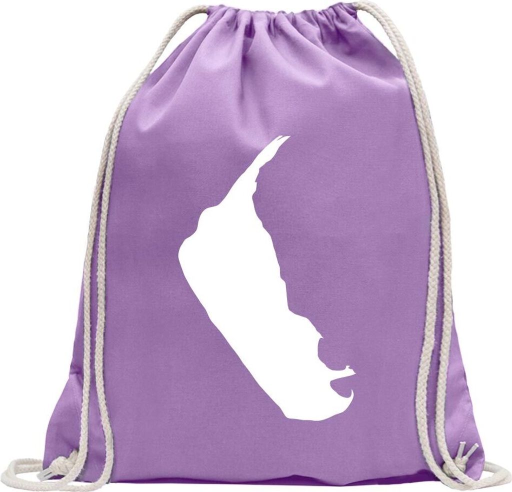 Kiwistar - Turnbeutel - lavendel - Amrum - Deutschland - Insel - Fun Rucksack Sport Beutel Gymsack Baumwolle mit Ziehgurt