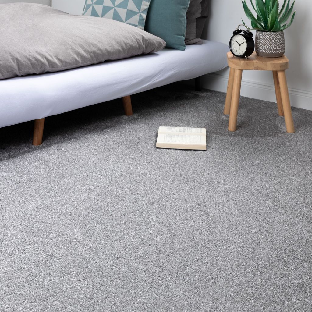 Steffensmeier Teppichboden Sardinien Meterware | Auslegware für Kinderzimmer Wohnzimmer Schlafzimmer | Grau, Größe: 500x600 cm