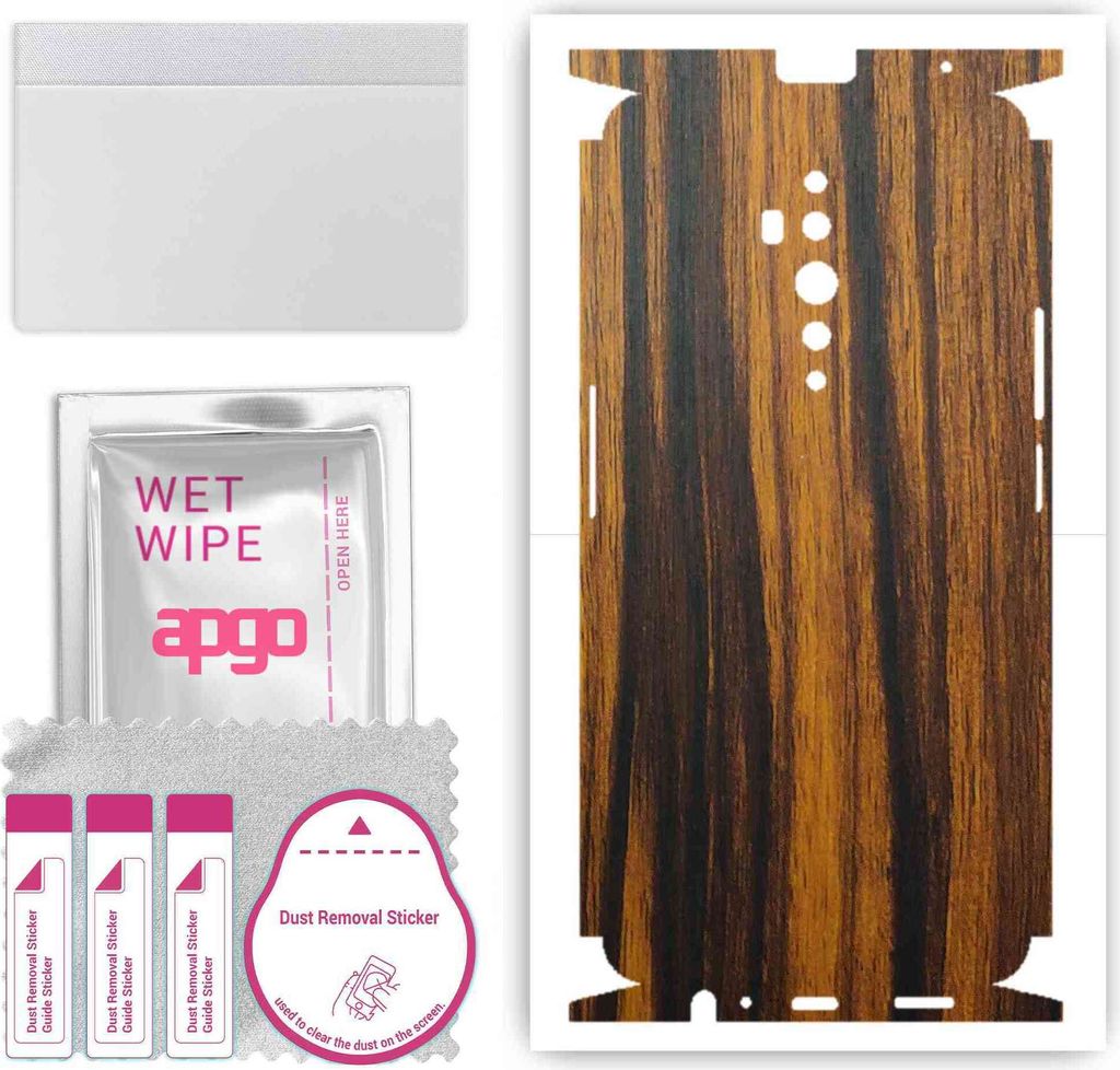 apgo Rückseite + Seiten Schutzfolie, Skin, kompatibel mit Oppo Reno2 Z, Hinten Displayschutzfolie aus Vinylfolie, kratzfest, einfache Montage - Ti...