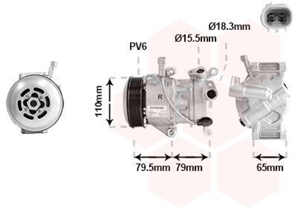 VAN WEZEL 5300K720 5TSE10C Klimaanlage Klimakompressor PAG 46 für TOYOTA Auris Kombi (E18) AURIS (NZE18, ZRE18) Corolla Limousine (E18, ZRE1)