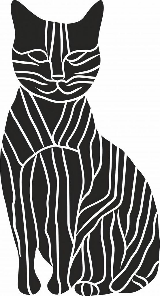 Plakat 50x70cm Zebra im Katzenkörper