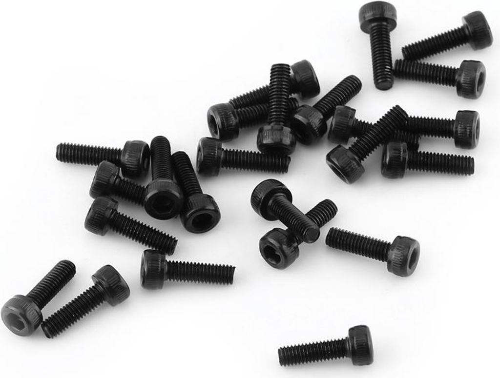 M3 Sechskantschrauben-Set mit Zylinderkopf (M3*10mm, Vollgewinde, 24 Stück)