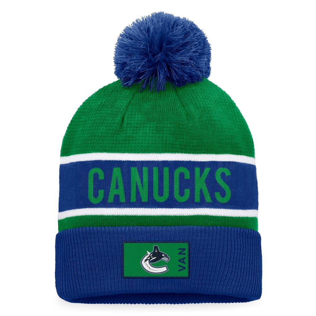 Vancouver Canucks NHL Fanatics Authentic Pro Game & Train Mütze Grün