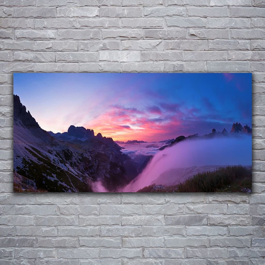 Glasbilder 120x60 Wandbild Druck auf Glas Gebirge Landschaft