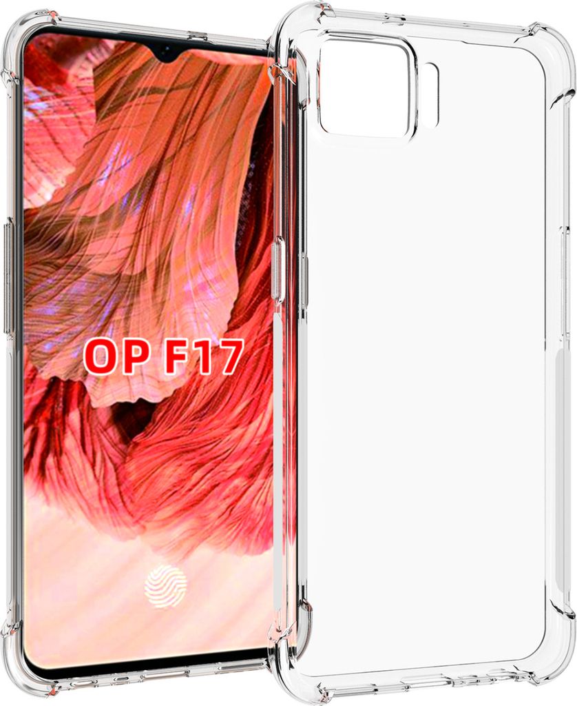 OPPO F17 Hülle, LaimTop Crystal Transparent Weich TPU Bumper Stoßfest Fallschutz Schutzhülle für OPPO F17