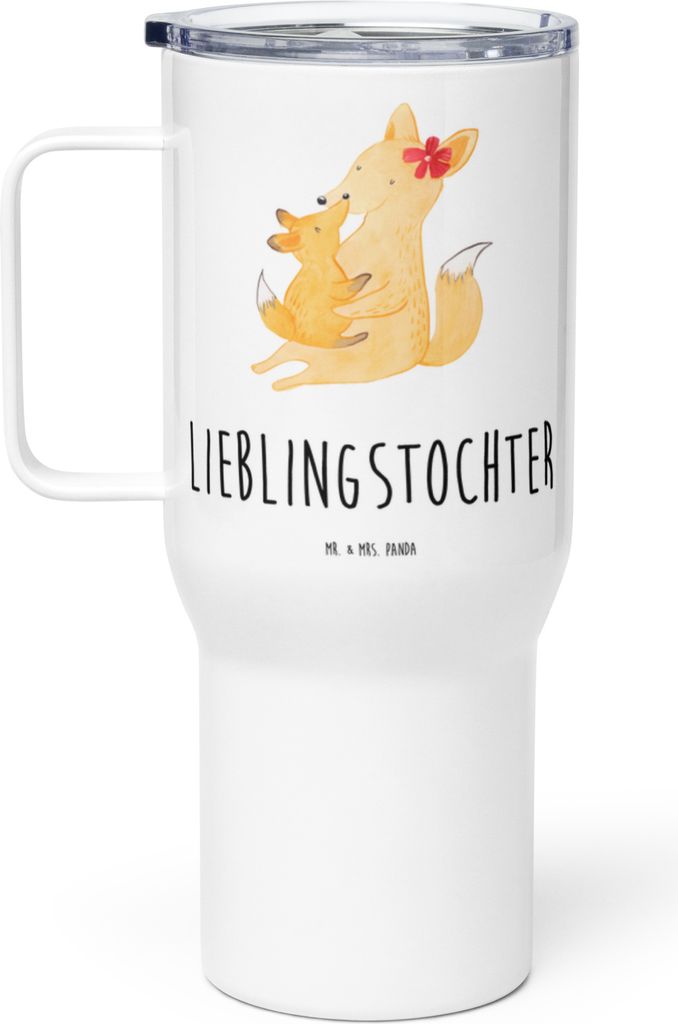 Mr. & Mrs. Panda Teetasse Fuchs Mama - Weiß - Geschenk, thermosbecher, Muttertag, Teebecher, Kaffee-Thermobecher, Kaffee-to-go-Becher, Schoß, Mut...