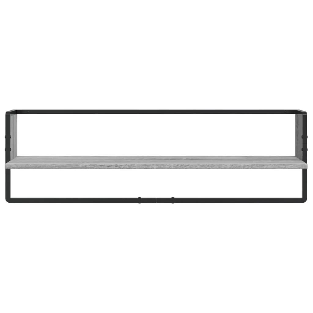 Set 6 Scaffali a Muro Grigio Sonoma vidaXL con Aste | Arredo Design - 5