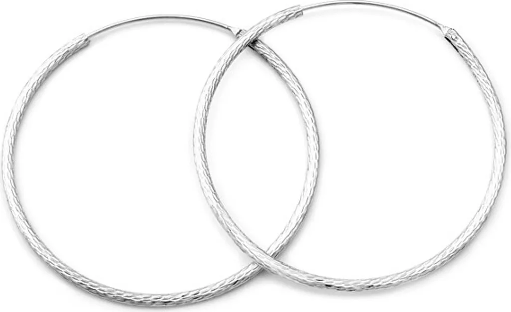 Orecchini Tondi Argento AGUC1240/N 4,5 cm | Eleganza Quotidiana