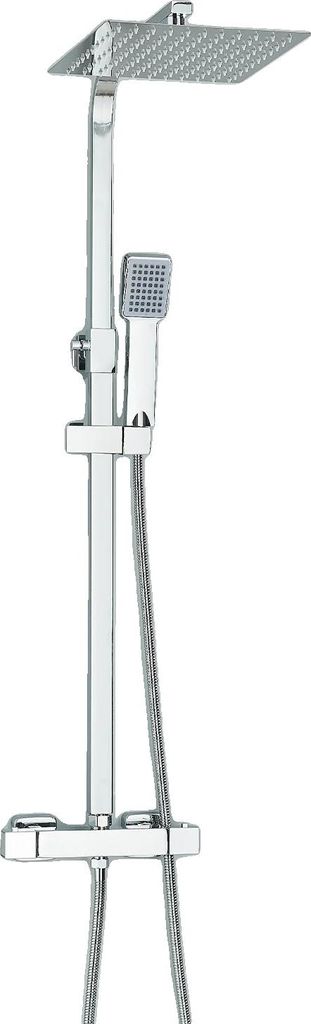 Duscharmatur Set, Duale Handhabung, Thermostatsteuerung, Chrom