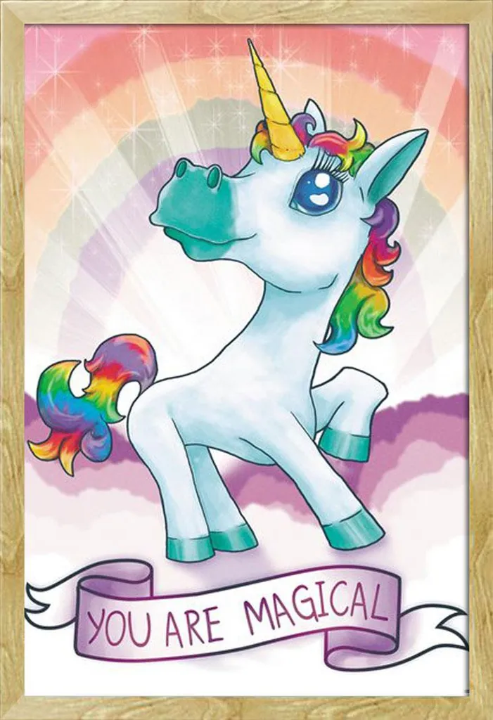 Must-Have Decor: Poster Unicorno Magico con Cornice Shinsuke® Faggio