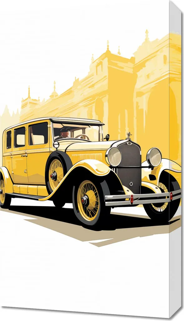 Image Automobile 40 x 70 cm : Décoration Murale Vintage sans Reflets