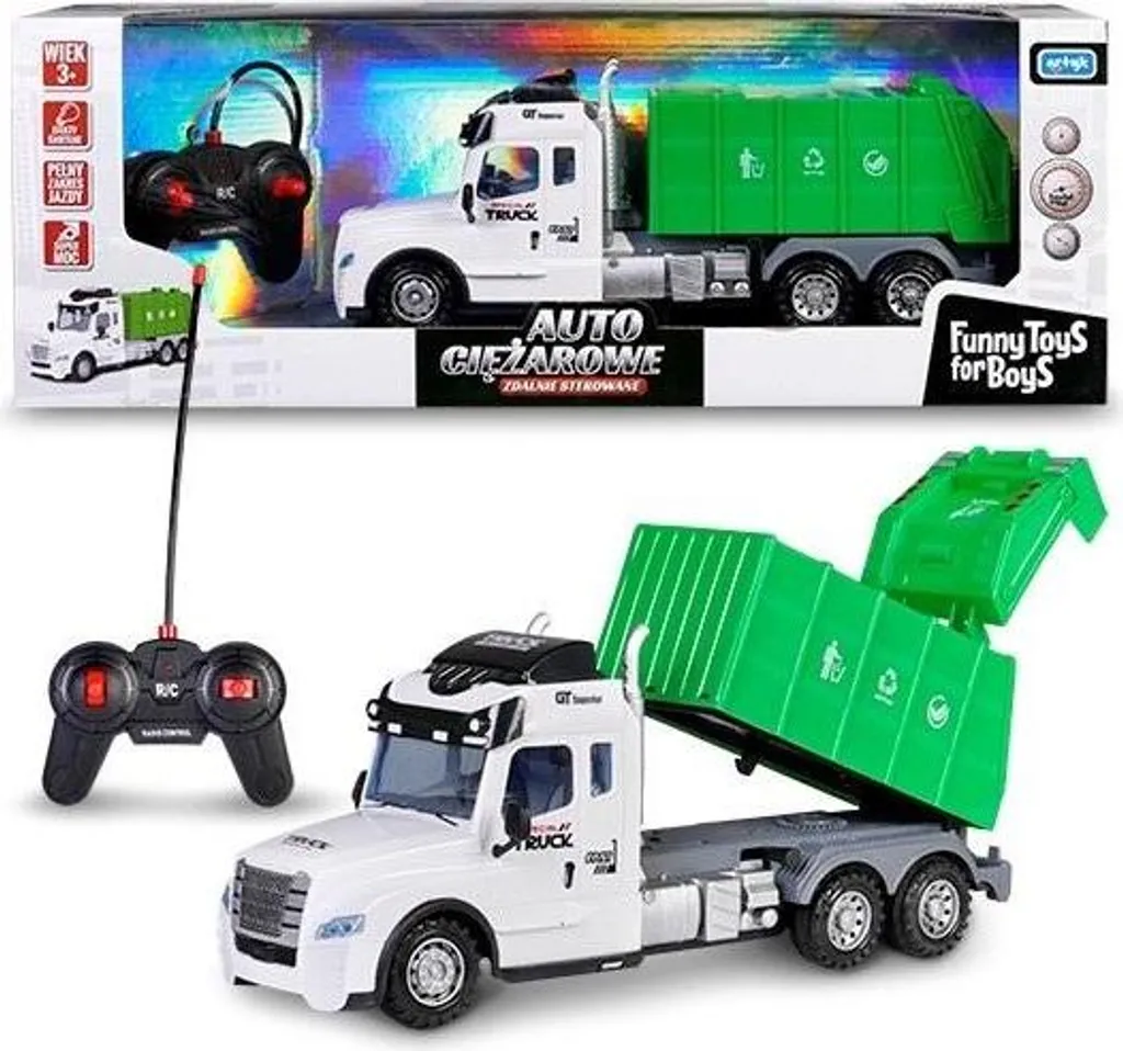 Camion poubelle R/C robuste : le jouet idéal contre l'ennui des enfants