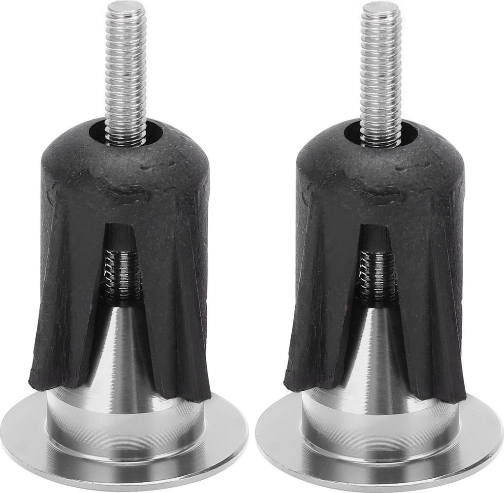 2PCS Fahrradlenker-Endkappe Fahrradstecker für Mountainbikes RennräderSilber