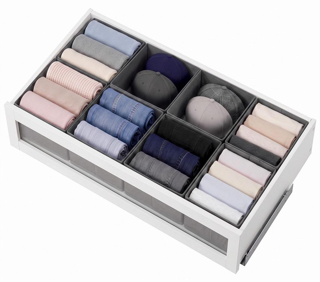 Aufbewahrungsbox Schubladen Organizer aus Vliesstoff Produktbild 
