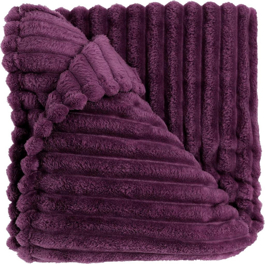 Unique Living - Plaid Lex 150x200cm - Dunkelviolett Produktbild 