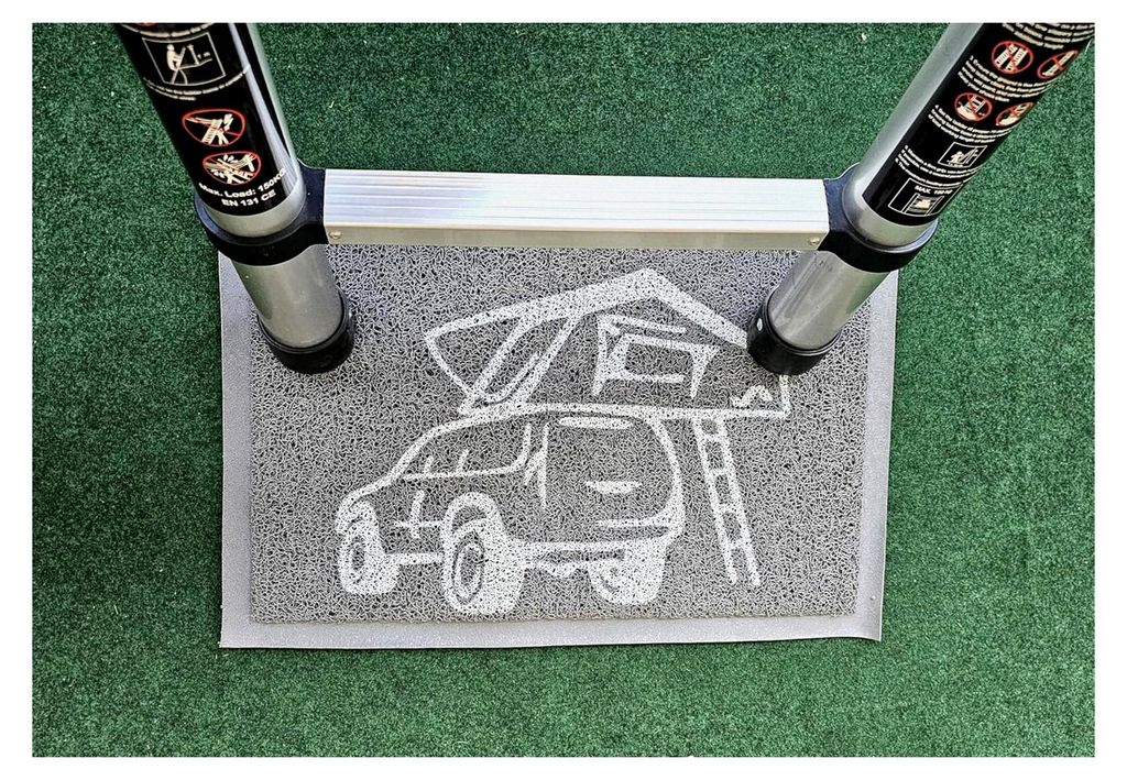 Rutschfeste Leitermatte für Dachzelte, Schmutzfangmatte, Fußmatte Outdoor 37 x 58 cm, wetterfest, leicht zu reinigen