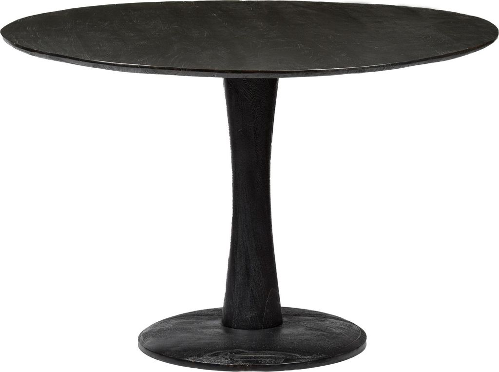 Esstisch Vivian Ø120cm aus Mangoholz - Schwarz