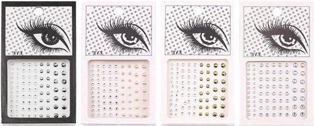 Grüne Glitzer-Sticker für Gesicht, Augen und Stirn, Kristall-Party-Make-Up Accessoires