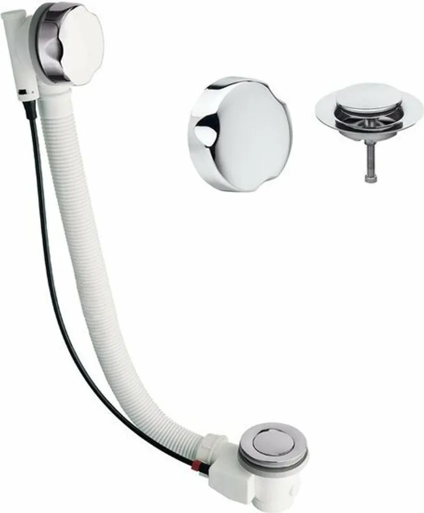 Set Scarico Vasca 600mm Cromo: Piletta Automatica Ottone per Idraulici