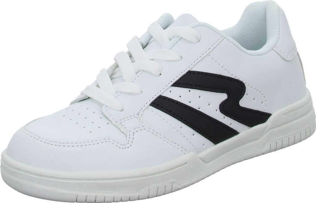Sneakers Mädchen-Sneaker Weiß-Schwarz, Farbe:weiß, EU Größe:34