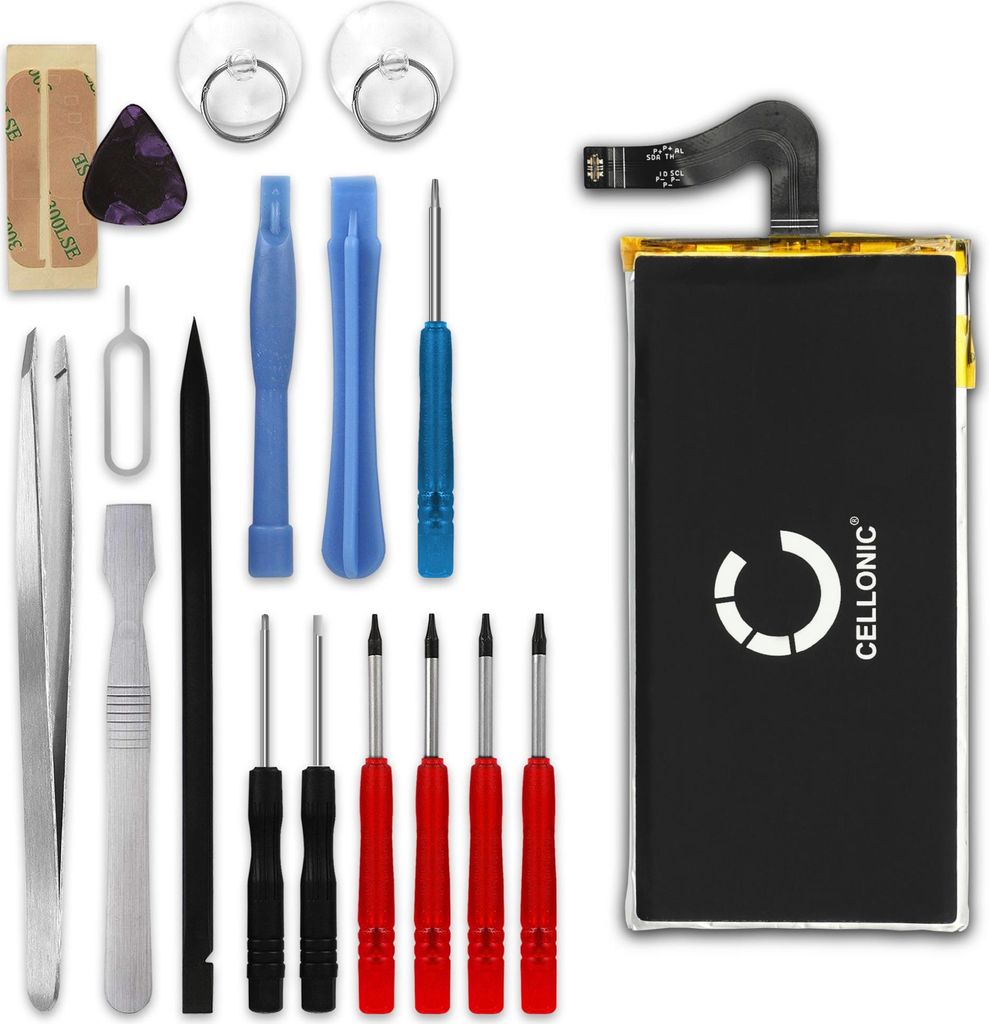 CELLONIC 1x Akku für Mobilfunk Kompatibel mit Google Pixel 4 XL, G020J-B - (3600mAh, 3.85V) + Werkzeug-Set